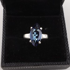 London Blue Topaz Gemstone 925 Sterling Silver Handmade Jewelry Ring Gift