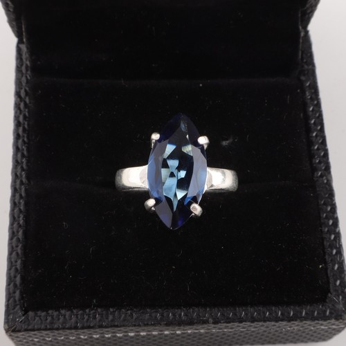 London Blue Topaz Gemstone 925 Sterling Silver Handmade Jewelry Ring ...