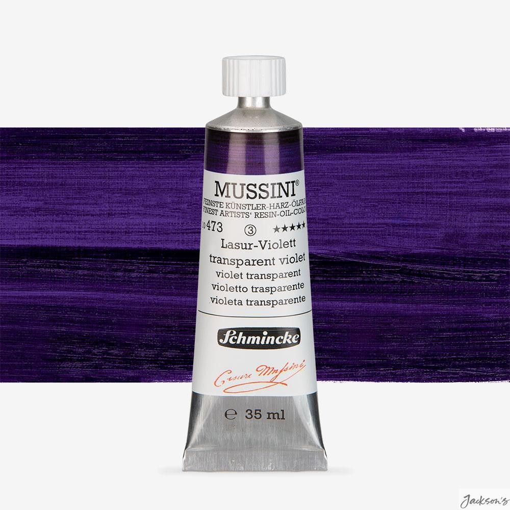 Schmincke Mussini Oil Paint Natural Resin 35ml Transparent Violet Colour