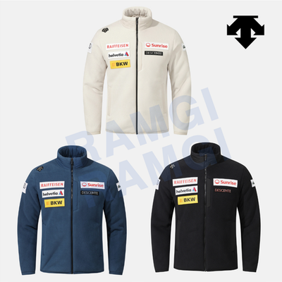 DESCENTE SWISS SKI Heavy Bonded Fleece Jacket SQ421SKTO2 BLACK