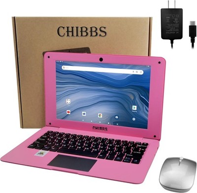 10.1'' Laptop Computer Quad Core Android 12.0 Mini Netbook 2G RAM Kids Pink NEW