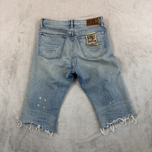 RRL, RRL Double-RL Vintage Bootcut CutOff Jean Shorts Women Fits 29 (Tag 27) Paint