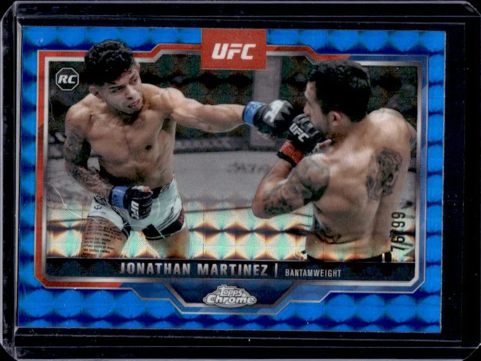 2025 Topps UFC Chrome Jonathan Martinez RC Blue Geometric Refractor Rookie #/99