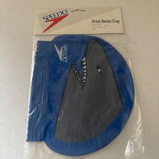 Speedo Shark Latex Swim Cap Adult Unisex One Size Swimming Hat Bonnet NEW
