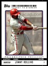 Jimmy Rollins 2009 Topps Ticket to Stardom #7 Phillies Baseball Card