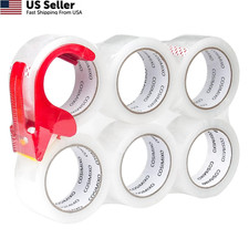 COSIMIXO Heavy Duty Clear Packing Tape 2.5Mil x 1.88" x 55Yds 6-Pack,