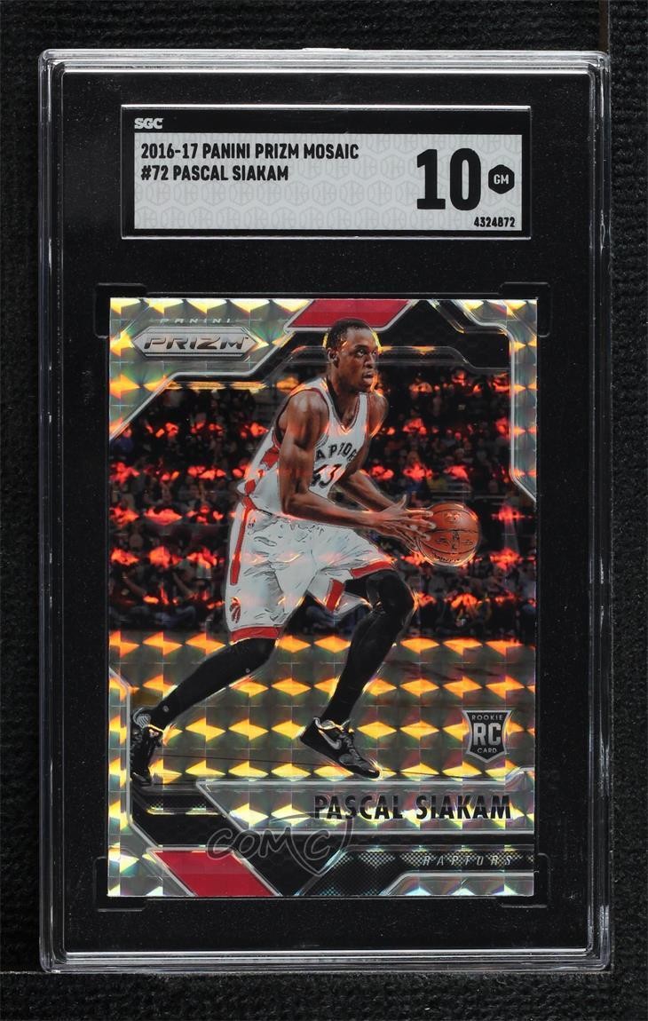 2016-17 Panini Prizm Mosaic Pascal Siakam #72 SGC 10 GEM Rookie RC ta6