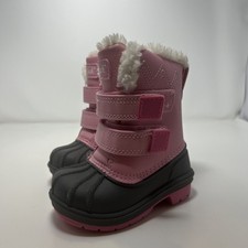 Cat Jack Denver Winter Boots TS Toddler Size 5 Pink/Gray Faux Shearling