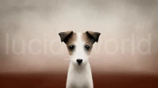 Whimsical Jack Russell Terrier Portrait Puppy Dog Digital AI Art Download
