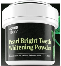 Lagunamoon Teeth Whitening Powder, 50g Bright Pearl Spearmint Flavor