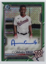 2021 Bowman Chrome Mega Box Mojo Green Refractor /99 Armando Cruz Auto 15z8
