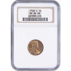 1928-S 1c Lincoln Wheat Cent ~ NGC MS 64 RB