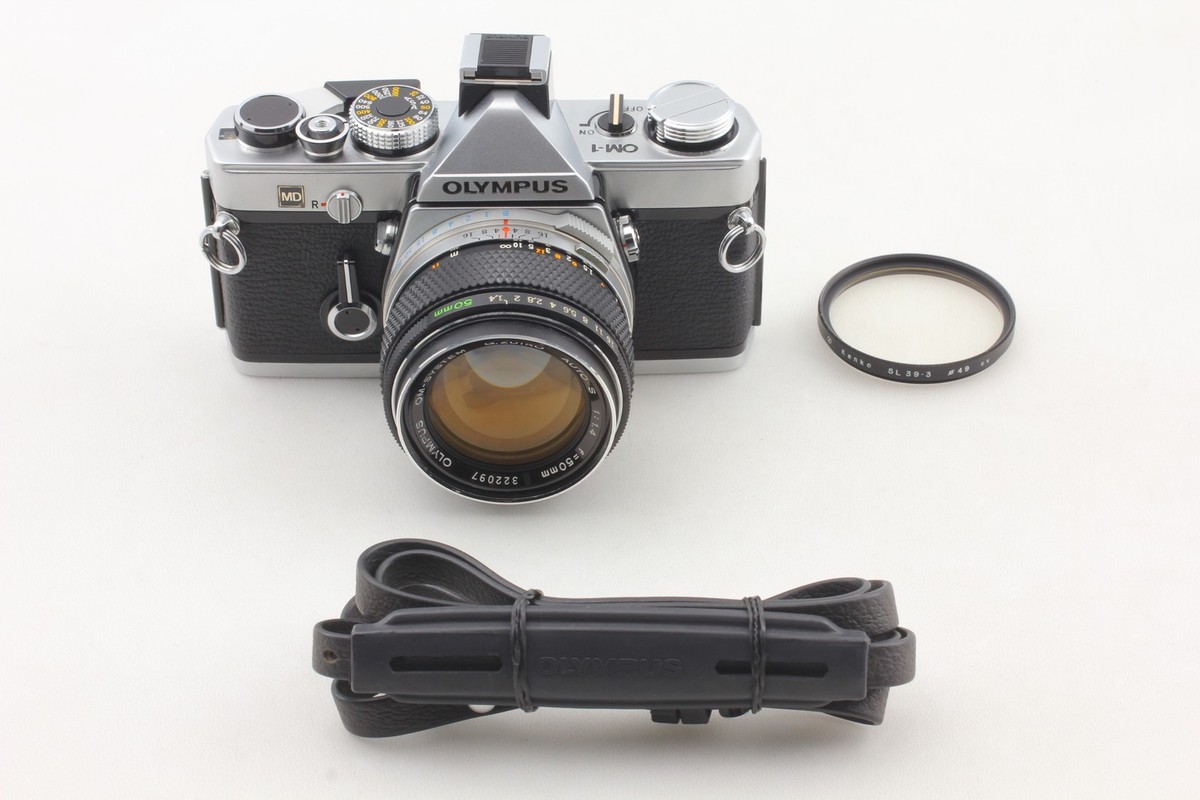 Near MINT] OLYMPUS OM-1 SLR Camera Silver + G.Zuiko Auto-S 50mm F1