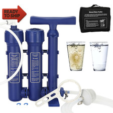 Emergency Water Filter Large Water Filtration System Survival - Hand Pump Water