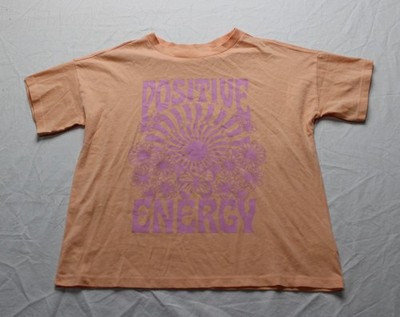 Bixby Nomad Girls' Basic The Oversized Graphic Tee JL3 Coral Medium NWT
