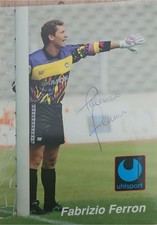 🇮🇹 Fabrizio Ferron - Atalanta BC - Tarjeta de autógrafo UHLSPORT 1990 ✨