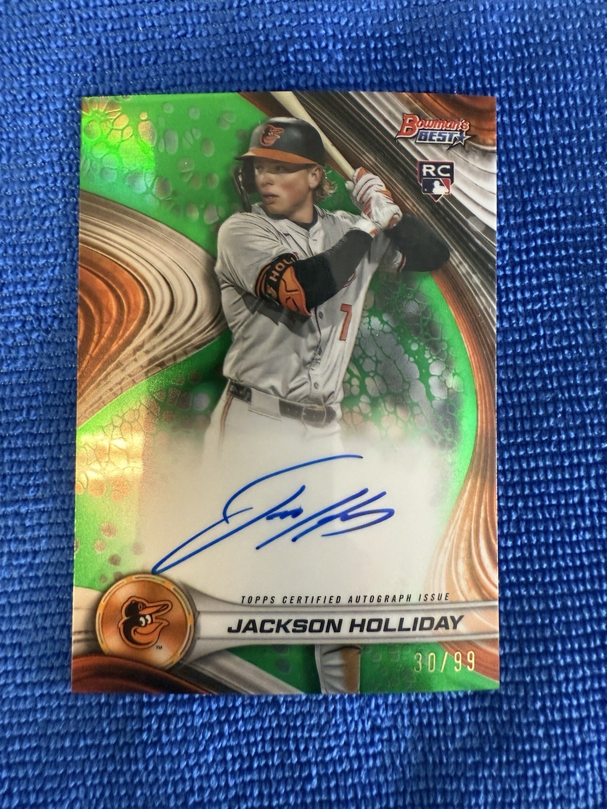 2024 Bowman's Best - Auto Jackson Holliday #B24-JH Green Refractor /99 (AU, RC)