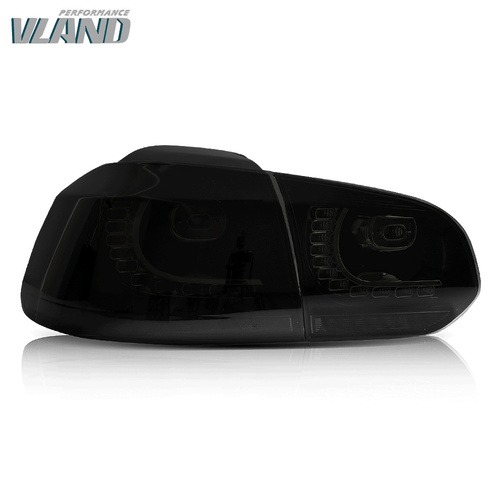 VLAND Smoked LED Tail Lights for 2010-2014 GOLF 6 MK6 w/ Sequential Turn Signal - Picture 2 of 16