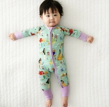 Little Sleepies 18/24m Disney Princess Dreams Pajama PJ Sleeper Zippy
