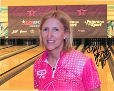 Birgit Poppler Noreiks PWBA Bowler Bowling Signed Autographed 8 x 10 Photo