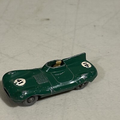 MATCHBOX LESNEY No 41B VINTAGE D-TYPE JAGUAR Green PLASTIC WHEELS