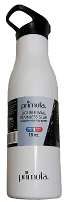 18oz Double Wall Vacuum Insulated SS Bottle with Multifunction Lid, White