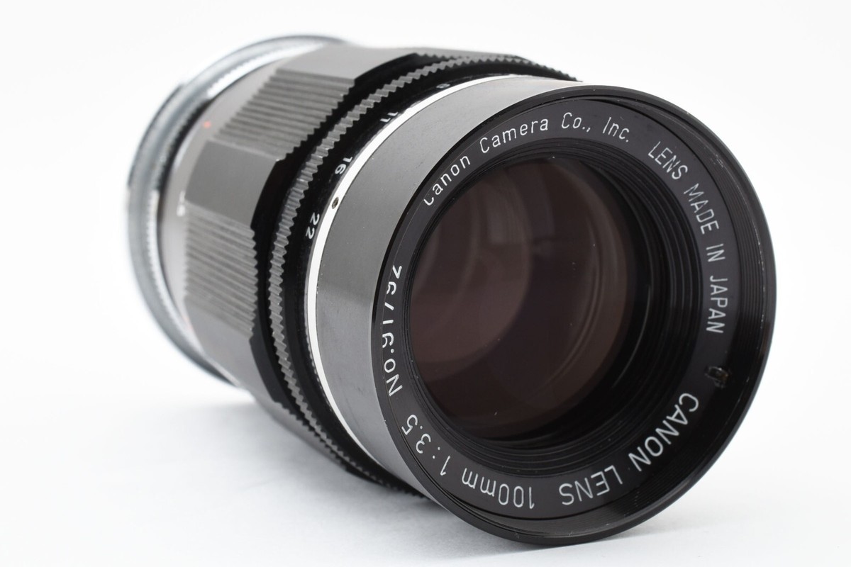 Canon 100mm f/3.5 Lens Black LTM L39 w/ Finder From JAPAN Canon 100mm f/3.5 Lens Black LTM L39 w/ Finder From JAPAN