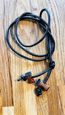 vintage Gilwell Scout Leader woodbadge 2 beads on a leather thong & Certificate