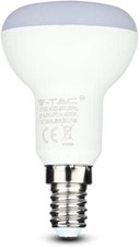 V-TAC LED Light Bulb Samsung Chip 6W E14 SES R50 Reflector Plastic Warm White