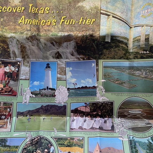Vintage 1966 America’s Texas Fun-Tier Highway Map Travel Tourism Brochure - Picture 3 of 7