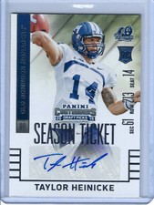 2015 Panini Contenders #157 Taylor Heinicke RC Signed AUTO WFT QB FINAL GAME!!! 