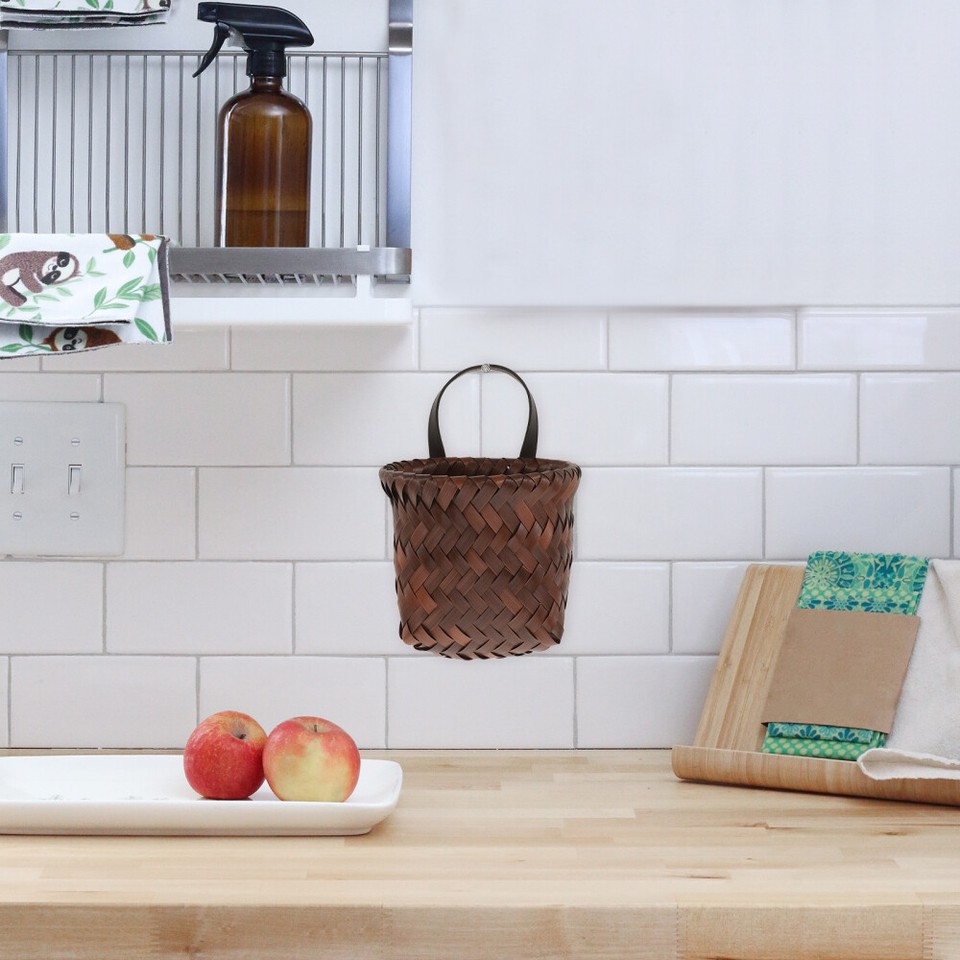 Woven Hanging Basket Woven Onion Basket Fruit Basket Kitchen Organizer