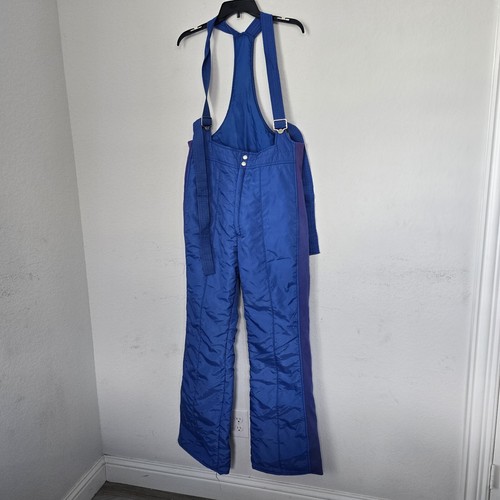 OBERMEYER BLU NYLON MOTOSLITTA SNOWBOARD SCI NEVE PANTALONI BAVAGLINI SALOPETTE UOMO 2X - Foto 10 di 10