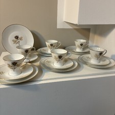 24.08.041 Rosenthal Form 2000 Schattenrose Kaffee Gedecke 6 Personen 18-teilig