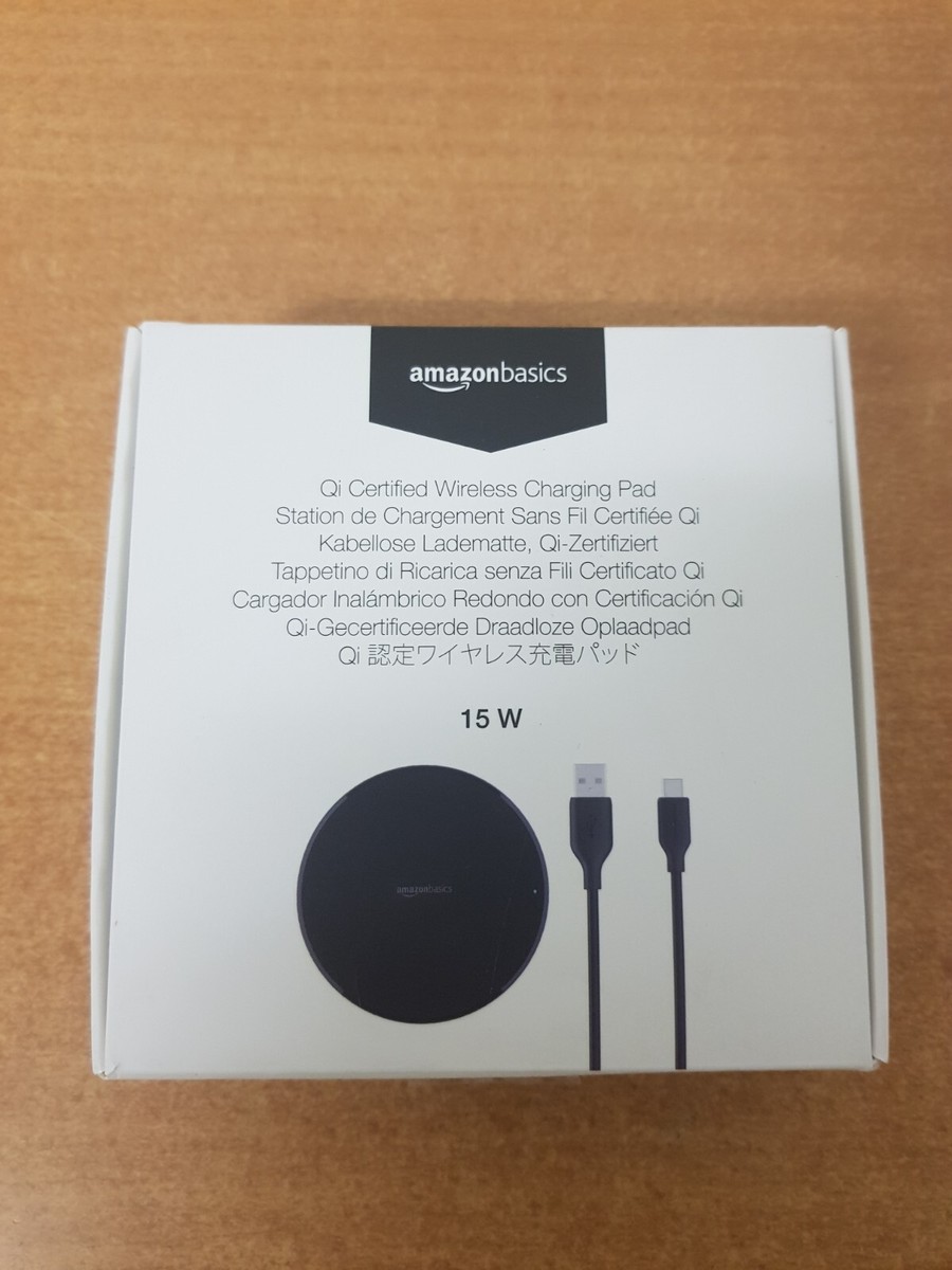 Amazon Basics 15W Qi Certified Wireless Charging Pad for Lg G7,Samsung Note
