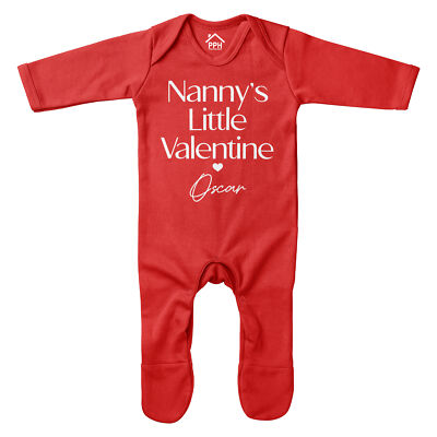 Personalisierter Nanny Little Valentine Strampler Nanny Geschenk Jungen und Mädchen Baby