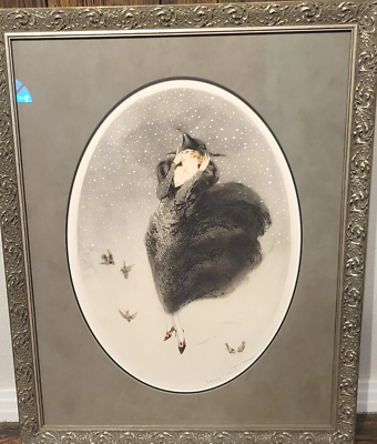 Louis Icart - Original Etching - Snow Signed Etching Copyright