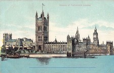 POSTCARD - LONDON - HOUSES OF PARLIMENT - PRE 1918