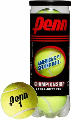 HUGE Lot Penn Championship Extra Duty Tennis Balls 21 Cans of 3 Balls (63 Total)