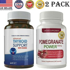 Thyroid Support Energy Booster Pills Pomegranate Extract Weight Loss Supplements