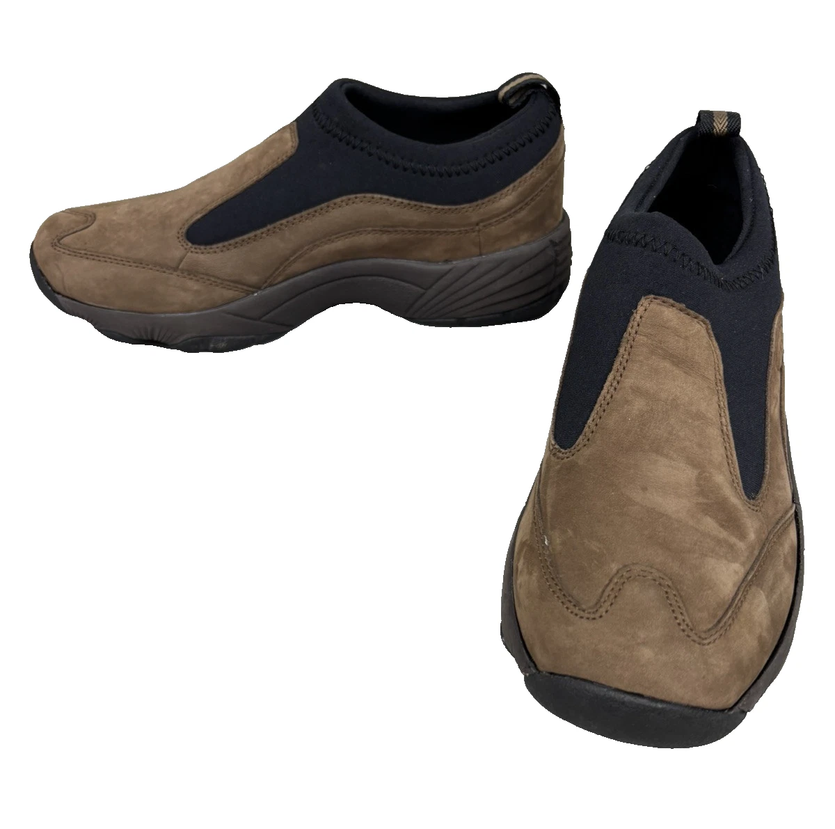 Propet Orthotic Shock Absorbing Walking Shoe Womens 9.5M Brown Black Slip On
