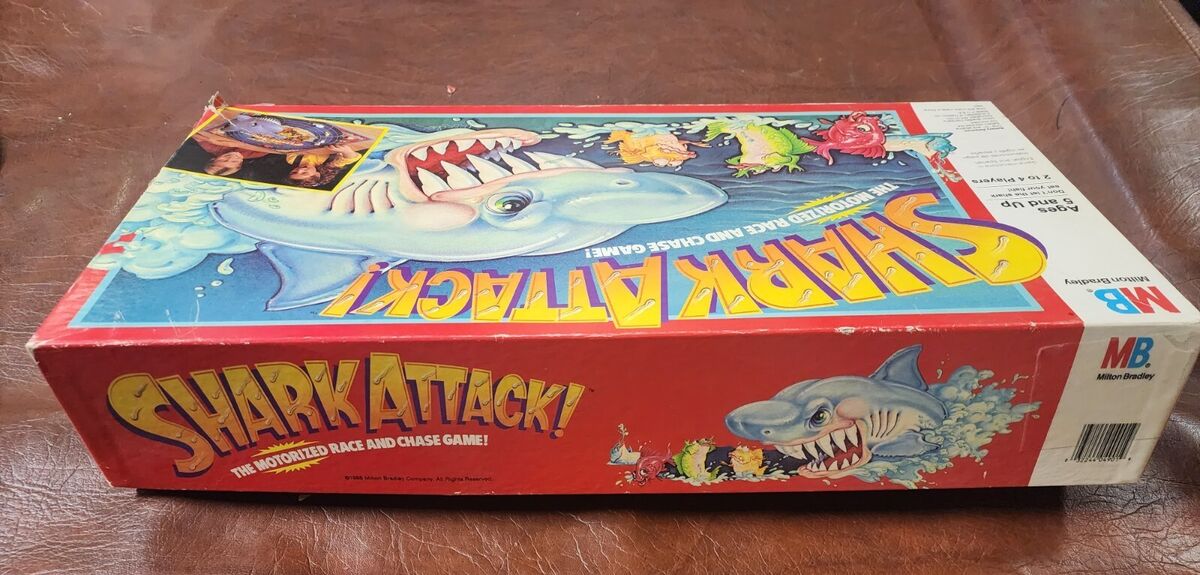 SHARK ATTACK! 1988 Motorized Board Game Works!