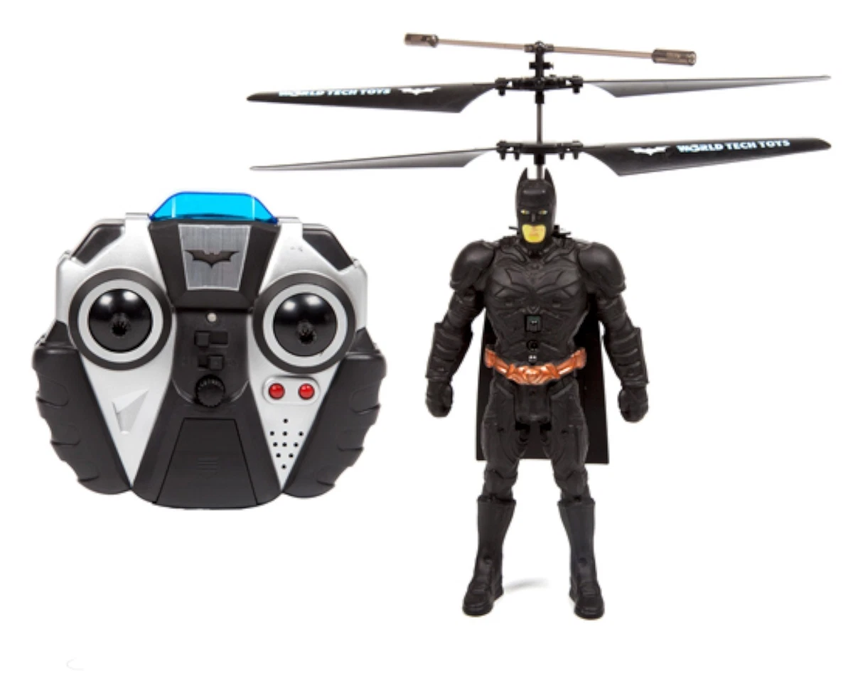 NEW World Tech Toys DC BATMAN IR RC Flying Figure helicopter hovercraft drone