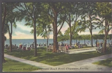 CLEARWATER BEACH FROM HOTEL Postcard Clearwater Florida Shuffleboard