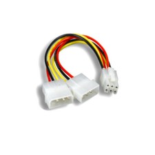 10PCS 8" Computer Video Card Power Cable 2x 5.25" Molex 4Pin to PCI Express 6Pin