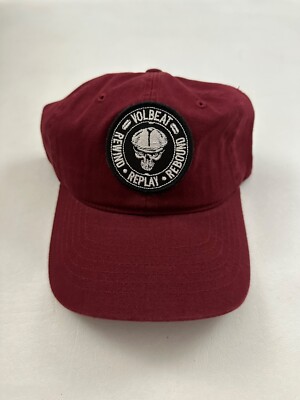 Volbeat Rewind Replay Graphic Adjustable Red Baseball Cap Hat One Size