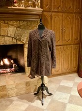“dialogue” Twinstretch Printed Texture Jacket W/button Front Sz 16 Fabulous!!!
