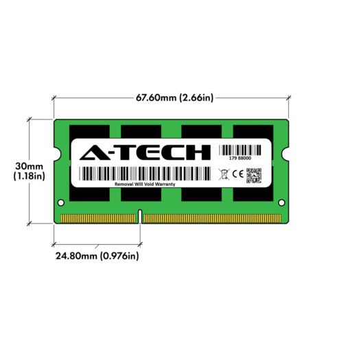 A-Tech 2GB PC3-10600 Laptop SODIMM DDR3 1333 MHz 204pin non-ECC Memory RAM 1x 2G - Picture 3 of 7