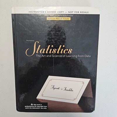 Statistics The Art and Science of Learning Data 3rd Edition Instructors Edition 
