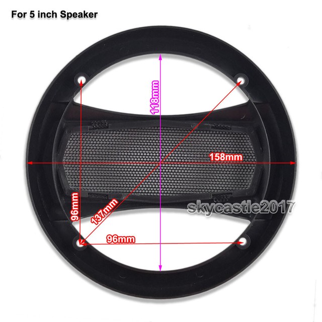 4/5/6//6x9 inch Speaker Cover Grill Car Audio Decorative Circle Metal